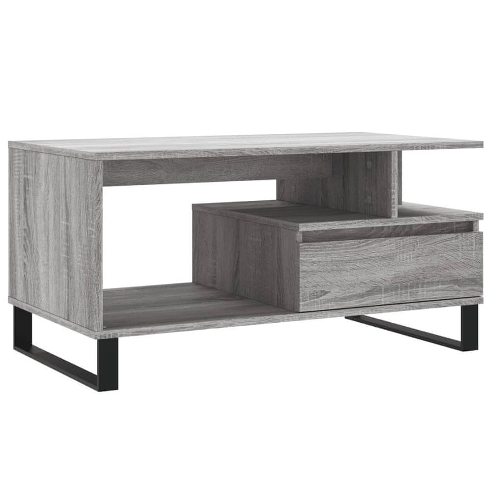 Vidaxl Konferenčný stolík sivý sonoma 90x49x45 cm spracované drevo